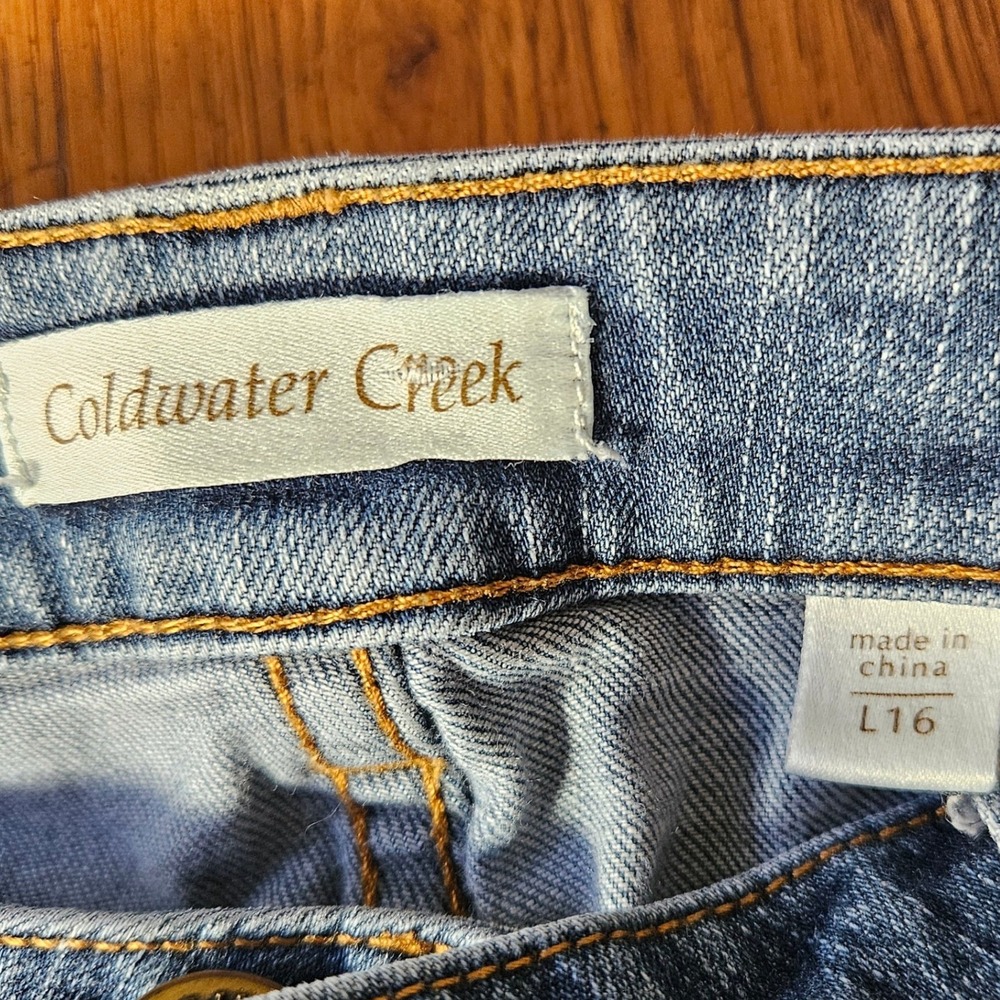 Coldwater Creek Womens‎ Blue Denim Jeans Size L16 Straight Leg - Picture 5 of 10